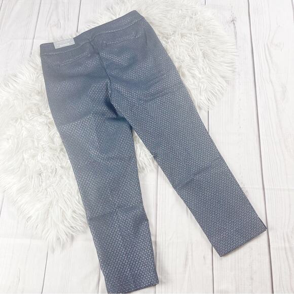 Chico's Brigitte Deco Oval So Slimming Ankle Pants in Blue Size 1.5P / 10 Petite - Picture 4 of 6